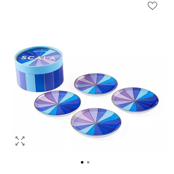 New Jonathan Adler Scala 4 porcelain coasters - Picture 1 of 3